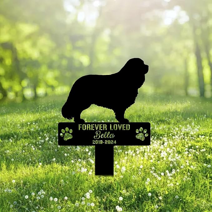Custom Cavalier King Charles Metal Memorial Garden Stake Personalized Pet Grave Marker Name Sign Remembrance Stake Decor Sympathy Dog Loss,Outdoor Statues for Yard Garden Lawn Patio Pathway Grave.