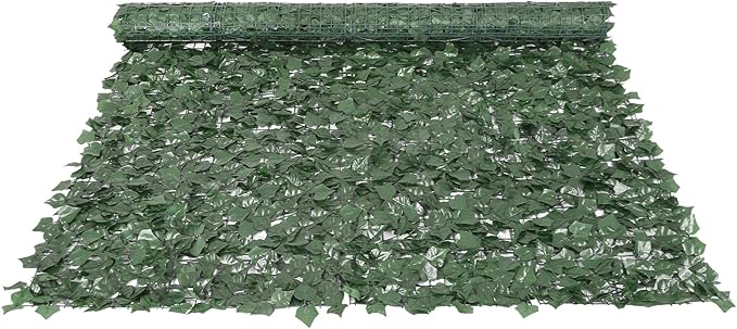 VEVOR Artificial Ivy Privacy Fence Screen, 96 x 72 in Faux Ivy Vine Leaf Hedges Fence, Greenery Privacy Fence with Strengthened Joint, Green Wall Decoration for Outdoor Garden, Yard, Balcony