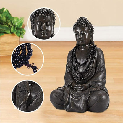 Goodeco 11.4" Meditating Buddha Statue Home Decor - Meditation Gifts for Room/Garden/Patio/Deck/Porch Yard Art Decoration, Zen Decor Buda Statue
