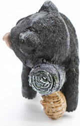 Outdoor Black Bear Decor - Cub Napping & Hanging Out Faces Figurine - Peeker Sculpture Up in Trees - Yard Decorations - Resin Funny Baby Bear Statue - Garden