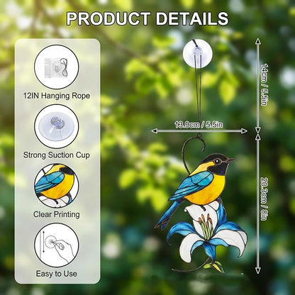 Hummingbird Gifts for Women, Hummingbird Sun Catcher for Window Hanging, Mothers Day for Mom Grandma Bird Lovers, Spring Suncatcher Garden Decor for Indoor Outdoor Windows (7)