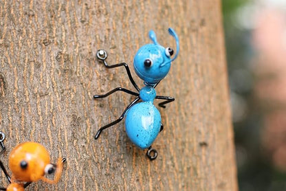 Mentorart Metal Ants Garden Decor, Wall Decoration Lawn Bar Bedroom Living Room Hanging Decoration, Sculpture Ant Art Accents Yard Fence Ornaments, Office Set of 4