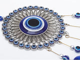 BWINKA Blue Evil Eye Hanging Decoration Ornament Metal Wind Chimes for Home Garden Gift Decoration