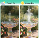 Solar Water Fountain for Bird Bath with Seperate Solar Panel 1.8W,Solar Fountain Pump for Pond,Water Feature Solar Water Pump
