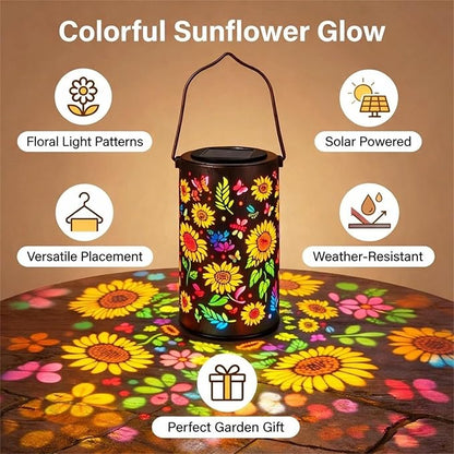 Decorative Solar Mandala Lights, Metal Solar Powered Outdoor Deck Step Wall Lights, Waterproof Solar Mandala Fence Lights Outdoor, for Garden Post Patio Backyard Yard Decor (A)
