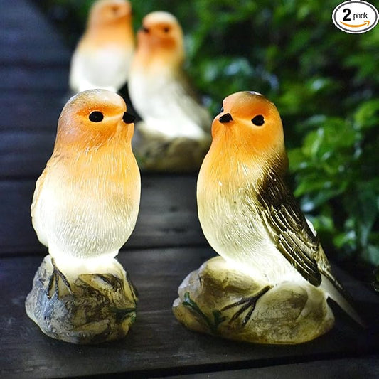 Solar Garden Outdoor Bird Statues Decor for Outside Yard Outdoor Home Patio Decor, Birthday for Mom Grandma Wife Sister Nana from Daughter Son Husband