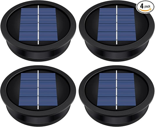 4 Pack Solar Light Replacement Tops(3.23 Inch Top, 2.83 Inch Bottom), Waterproof Replacement Solar Lantern Parts for Outdoor Hanging Lanterns DIY Table Lights Garden Patio Decor