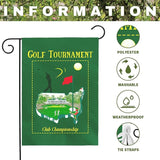 Golf Tournament Garden Flag Club Championship Outdoor Yard Golf Lover Sports Flag Golf Course Putting Green Golfer Theme Front House Banner Lawn Porch Patio Man Cave Home Decor 12x18 Inch