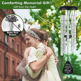 Sympathy Memorial Wind Chimes for Outside Loss of Loved One, Sympathy Gift Baskets Windchimes Outdoors in Memory of A Loved One, Grief Funeral Bereavement Memorial Gifts for Loss of Father Mother, 32"