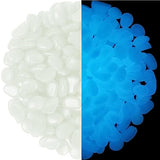 340Pcs Glow in The Dark Stones Garden Pebbles Rocks Indoor Outdoor Decor Luminous Stone for Walkways Driveway Yard Grass Fish Tank