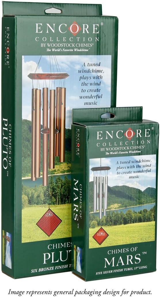 Woodstock Chimes Encore Collection, Chimes of Polaris, 22'' Silver Wind Chimes for Outdoor, Patio, Home or Garden Décor (DCS22)
