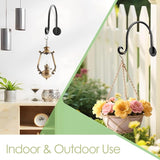 AJART Hanging Plant Hanger Outdoor: Bird Feeder Wall Hooks - 8 Inch Plant Bracket Hook for Hanging Flower Baskets 2 Pieces