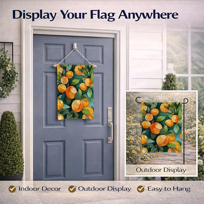 Caroline's Treasures Florida Orange Blossom in Watercolor Garden Flag Mailbox Flag Decorative Yard Flag Banner Outside Patio Artwork Yard Flower Beds, Garden Size, Multicolor