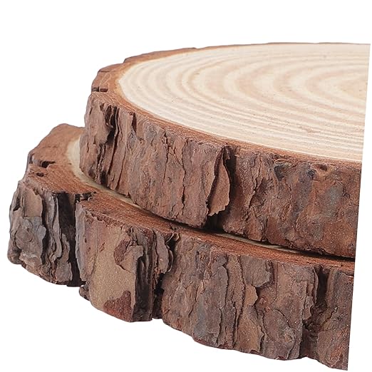 TOYANDONA 2pcs Outdoor Garden Wooden Stepping Stones 8.5-Inch Log Pathway Decor Easy DIY Installation for Walkways and Patios Sturdy and Weather-Resistant