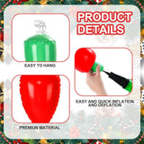 Sosation 12 Pcs 8 Inch Inflatable Christmas Light Bulbs Ornaments Inflatable Christmas Ball Decorations Xmas Large Blow up Light Bulb Decor Outdoor Indoor for Yard Lawn Tree Hanging Porch Garden Home