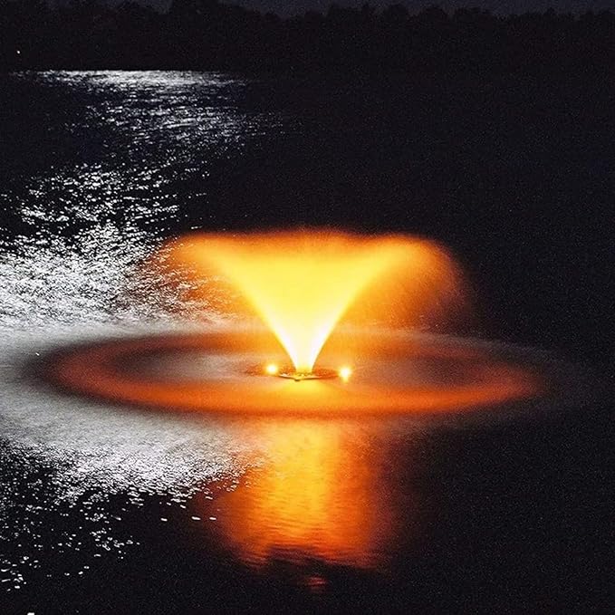Kasco VFX Series Aerating Pond Fountain - 1/2 Horse Power 120V Single Phase with 50 ft Electric Power Cord | RGB Lighting | Efficient Pond Aeration Systems