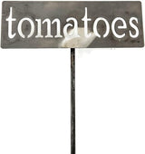 Classic Metal Garden Markers 19 Inches Tall (tomatoes, Raw, Unfinished Steel (will rust with time))