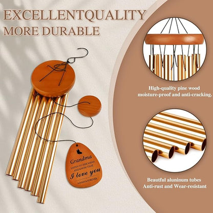 Gifts for Grandma, Grandma Gift Wind Chime, Grandma Birthday Gifts from Grandchildren, Mothers Day Thanksgiving for Grandma, Nana