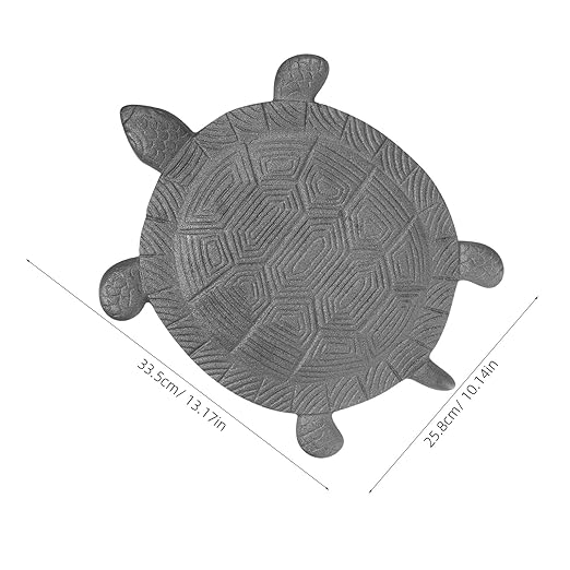 Tofficu Cast Iron Turtle Stepping Stone for Garden and Outdoor Walkway, Metal Decorative Lawn Pathway Ornament, Backyard Turtle Statue for Patio Landscaping
