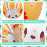 16 Packs 16 Inch Inflatable Easter Eggs Outdoor PVC Inflatable Hanging Eggs Blow Up Easter Egg for Egg Hunts Yard Garden Outdoor Decoration