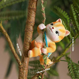 Climbing Cat Tree Hugger Garden Animal Statue Resin Sculpture Yard Decor for Outside, Funny Tree Climber Figurine Outdoor Patio Lawn Ornaments