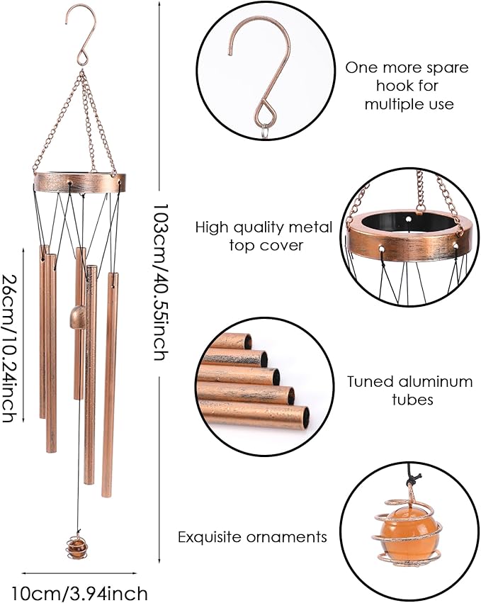 Butterfly Solar Wind Chimes - Metal Sunflower Windchimes with Lantern Outside Hanging Solar Lights Decor Gifts Garden Lawn Patio Yard Decoratoin Christmas Birthday Gift for Women Mom Grandma