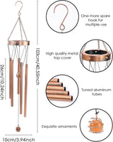 Butterfly Solar Wind Chimes - Metal Sunflower Windchimes with Lantern Outside Hanging Solar Lights Decor Gifts Garden Lawn Patio Yard Decoratoin Christmas Birthday Gift for Women Mom Grandma