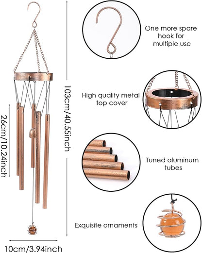 Butterfly Solar Wind Chimes - Metal Sunflower Windchimes with Lantern Outside Hanging Solar Lights Decor Gifts Garden Lawn Patio Yard Decoratoin Christmas Birthday Gift for Women Mom Grandma