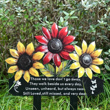 Christmas Grave Decorations for Cemetery, Sunflower Metal Memorial Garden Stakes for Mom Dad Pet, Outdoor Sympathy Gift Stakes (Sunflower)