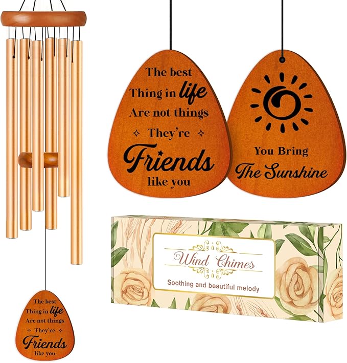 Friendship Gifts for Women, 36'' Friends Wind Chimes, Best Friend Birthday Gifts for Women, Bestie, Soul Sister, Christmas Galentine Gift Idea for Bestfriend BFF Long Distance Friendship