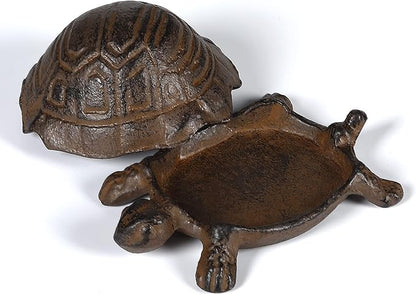 Key Hider Outdoor Turtle - Cast Iron Turtle Hidden Key Holder for Outside, Yard and Decoration Garden, Hide A Key Outdoor