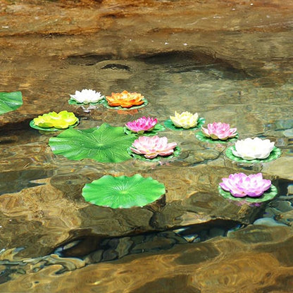 Artificial Floating Lotus Flower for Pond Decor 6 Pack of Water Lily