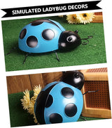 LIOOBO Simulated Ladybug Decors 3pcs Ladybug Garden Ornament Vibrant Colors for Home