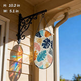 Stained Glass Window Hanging, Tropical Monstera Leaves Sun Catcher for Wall Door Home Entryway Garden Art Office Decor, Gifts for Women, Men, Wife, Mom, Birthday, Holiday