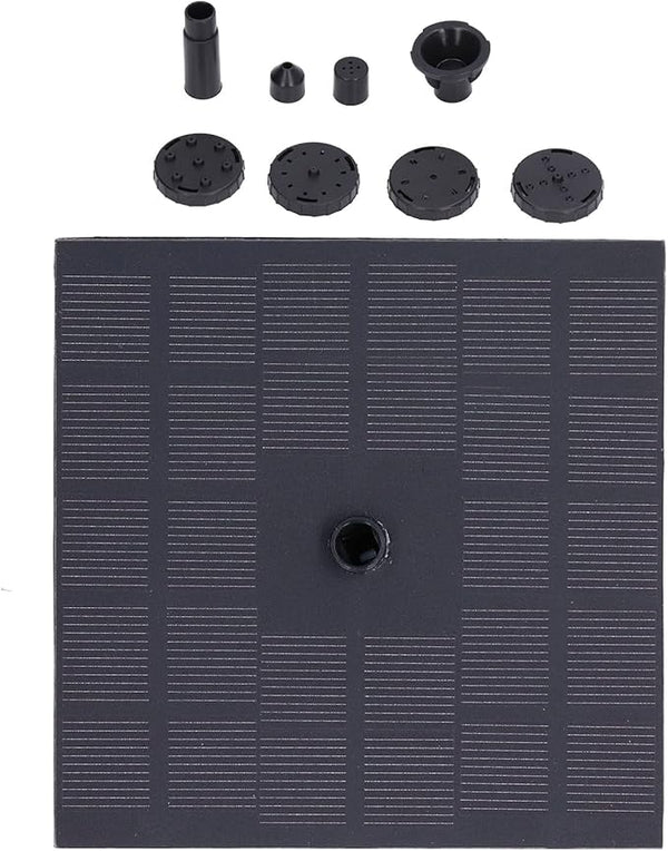 Solar Water Fountain for Bird Bath,Solar Bird Bath Fountains Pump with 6 Nozzles Monocrystalline Silicon Square Floating Outdoor Solar Water Pump for Garden, Pond, Pool