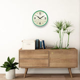 Cloudnola Indoor Outdoor Waterproof Metal Wall Clock with Thermometer and Hygrometer, Green, 12 inch Silent Non-Ticking Battery Operated Quality Quartz Round Clock for Patio and Home Decor