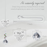 Memorial Crystal Suncatcher,Sympathy Gifts for Loss of Wife,Memorial Gifts for Loss of Wife,Hanging Crystals Ornament for Window Rainbow Maker Prisms Home Decor Gift