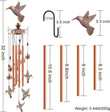 Wind Chimes Outdoor Clearance, Ukulork Aluminum Tube Windchime with S Hook,Patio Garden Decor, Housewarming Gift. (Hummingbird)