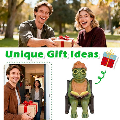 Solar Turtle Garden Statue with LED Lights, Waterproof Outdoor Decor for Patio, Yard, Lawn Ornaments, Garden Decorations, Valentines Day Decorations, Birthday Gifts for Women, Gifts for Mom Grandma