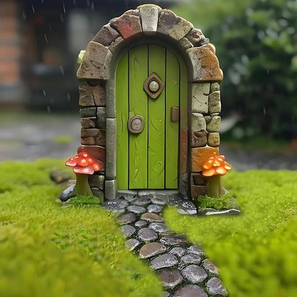 MUAMAX Fairy Garden Pathway, Miniature Stone Road, Green, Resin, Outdoor Statue, Home Decor, Fairy