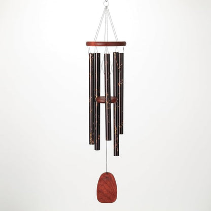 Woodstock Wind Chimes for Outside, Outdoor Decor, Garden and Patio Decor Chime, Large (34'') Gold Vein Wind Chime (DEGVL)