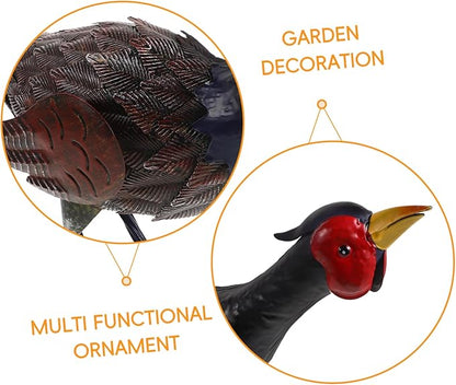 YARNOW Realistic Pheasant Garden Statue Outdoor Decor for Landscape Simulation Pheasant Figurine Iron Sculpture for Lawn and Home Decoration