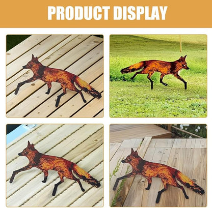 Metal Insert Outdoor Iron Lawn Stake 50Cm Hollow Animal Yard Decor for Patio and Courtyard Decorative Garden Ornament
