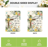 AVOIN colorlife Spring Floral House Flag 28x40 Inch Double Sided Outside, Eucalyptus Flowers Seasonal Cross Yard Outdoor Flag