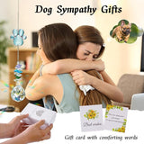 Dog Memorial Gifts for Loss of Dog, Pet Memorial Suncatcher, Pet Sympathy Gifts, Paw Print Suncatcher with Card & Gift Box, Remembrance Bereavement Gift for Loss of Dogs Cats