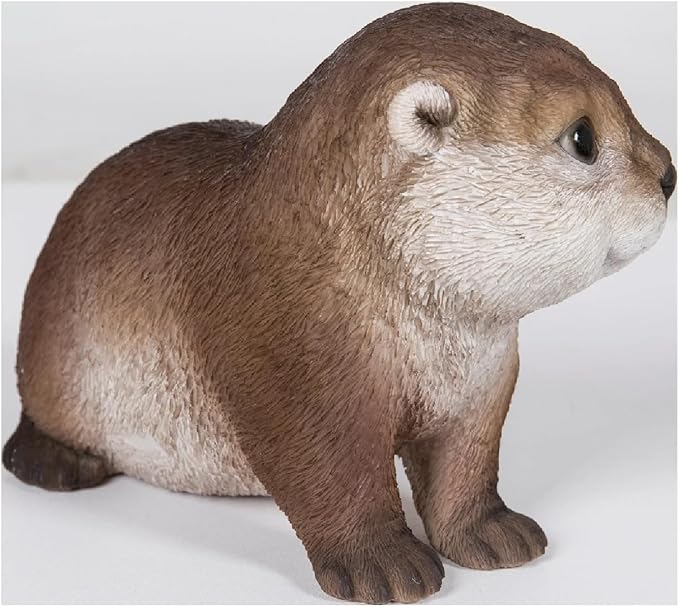 HI-LINE Leaning Forward Otter Outdoor Garden Statue - 7.5"