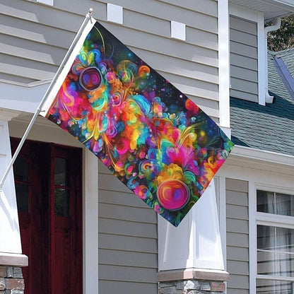 Bright Beautiful Colorful Art Flag 3x5 Ft Double Sided Garden Flag Outside Yard House Flags Funny Party Banner Wall Hanging Poster Indoor Outdoor Flags for Lawn, Porch Home Decorations