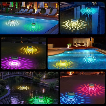 Solar Floating Pool Lights, RGB Color Changing Pool Floating Light, IP65 Waterproof for Pools, Ponds, Garden, and Wedding Party Decoration(2 Pack)