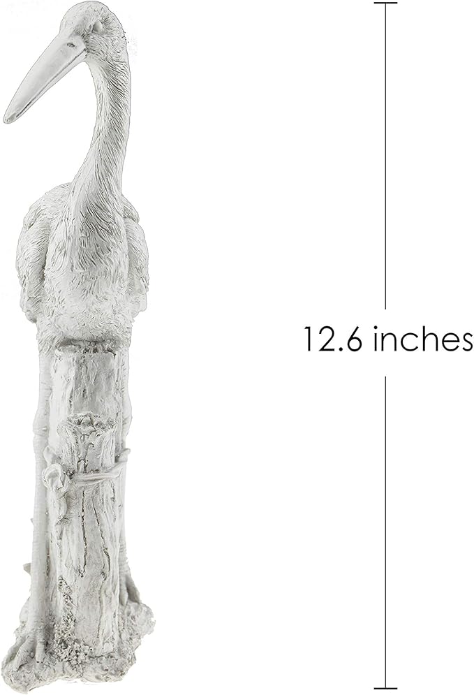 Bird Resin Garden Statue | Outdoor Indoor Figurine Gift Decoration for Home Décor, Patio, Yard, and Garden
