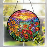 Stained Glass Window Hanging,suncatcher Stained Glass kit,Stained Glass Ornament, Garden suncatchers for Windows Hanging,Window Decor or Indoor,Gifts for Women, Lovers, Couple, Friends